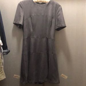 Blue grey suede dress